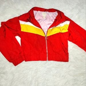 FOREVER 21 Girl's Cropped Windbreaker Jacket